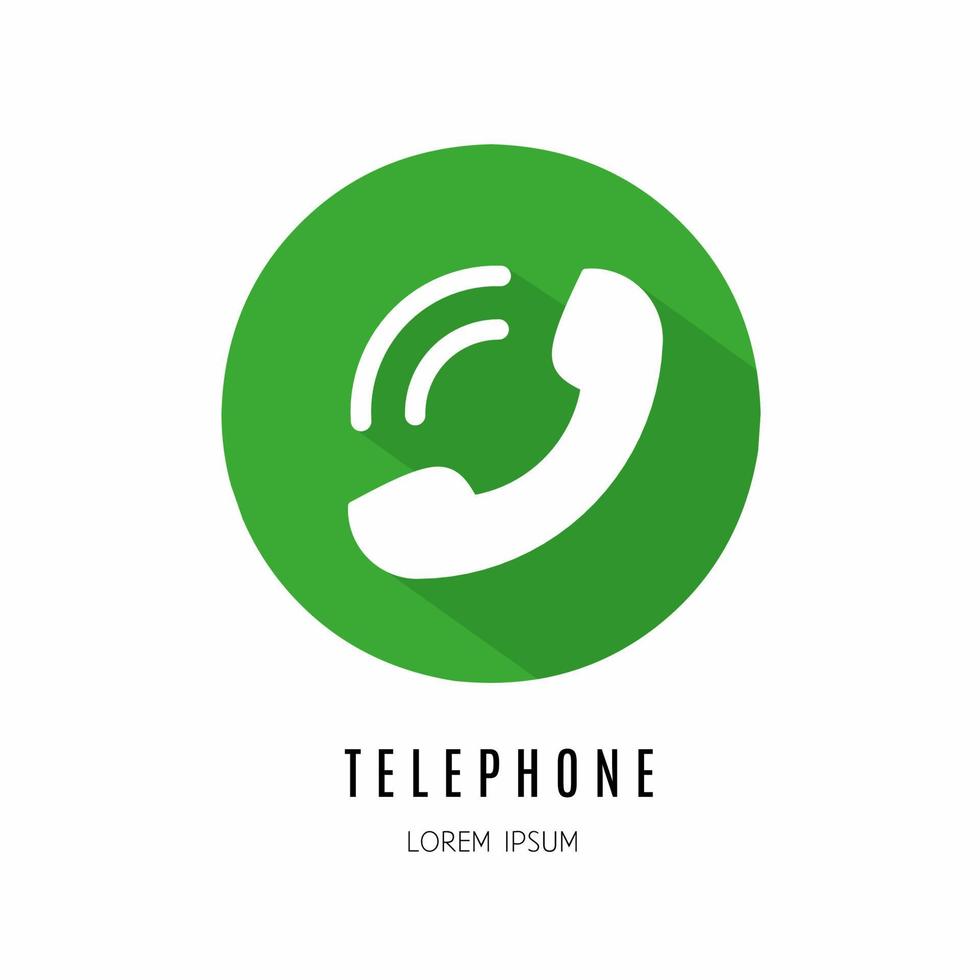 Telefon Symbol Logo im Wohnung. Logo zum Geschäft. Lager Vektor. vektor