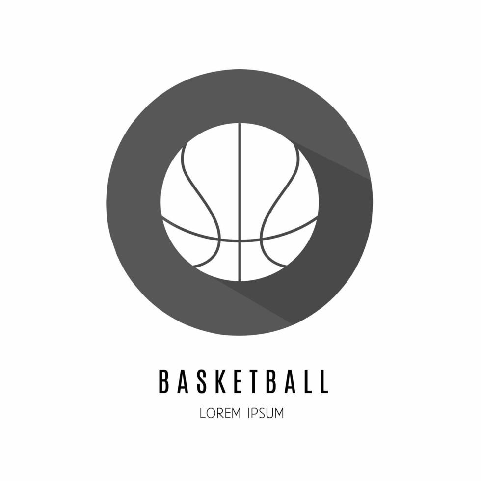 Basketball Symbol im eben . Logo zum Geschäft. Lager Vektor. vektor