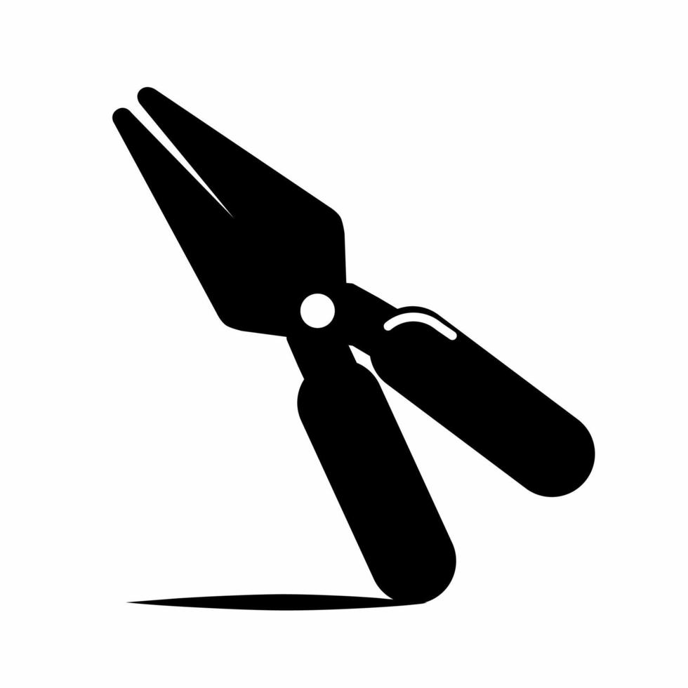tang ikon illustration med skugga. stock vektor. vektor