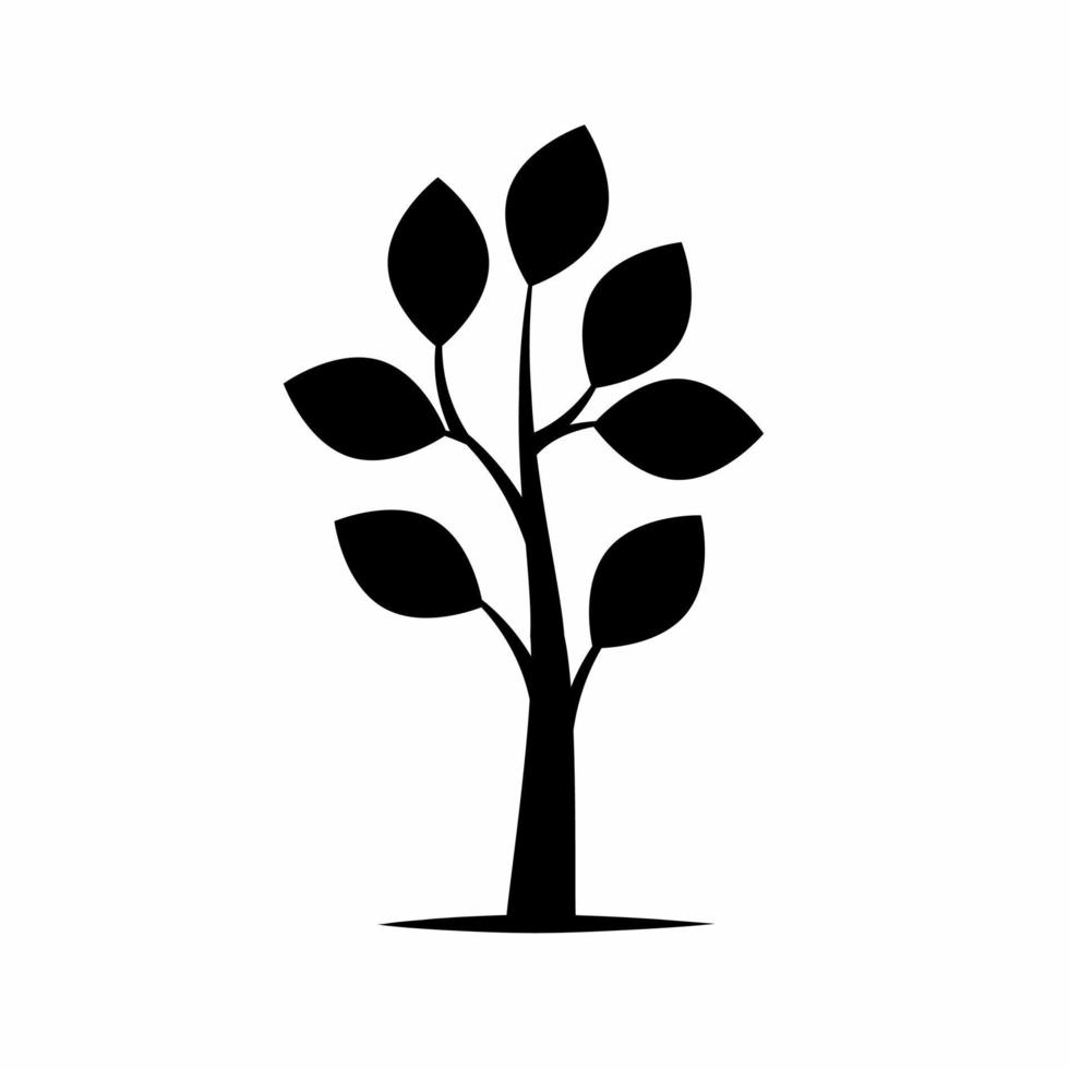 Baum Symbol Illustration mit Schatten. Lager Vektor. vektor