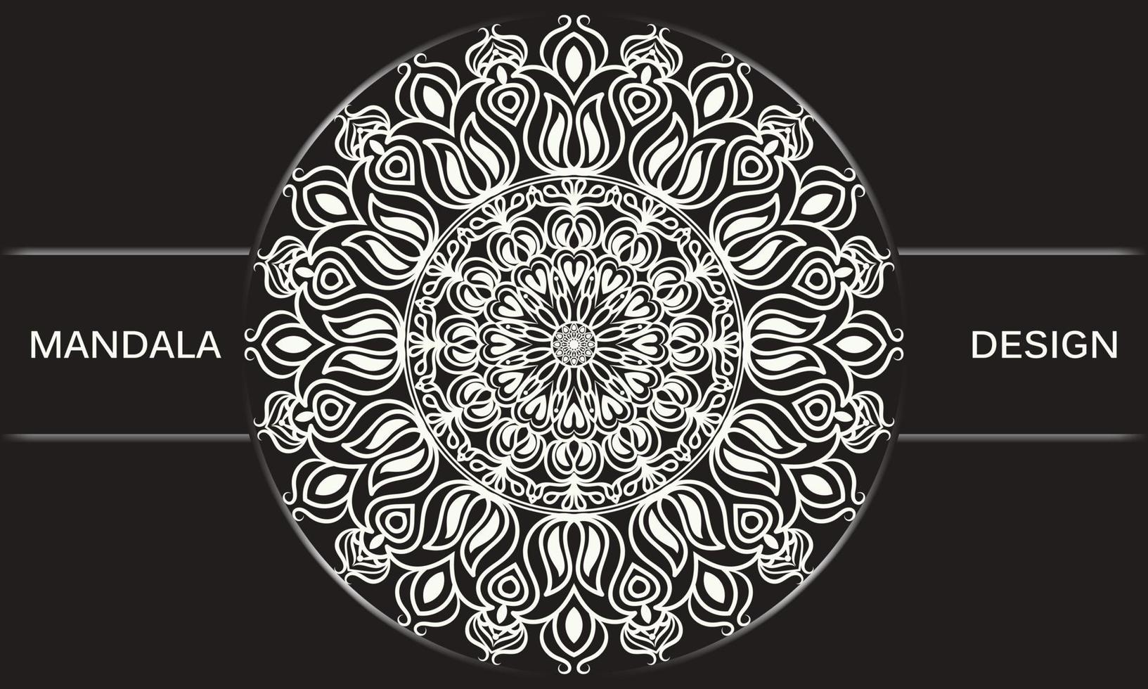 mandala vektor design. dekorativ runda skosnören prydnad.