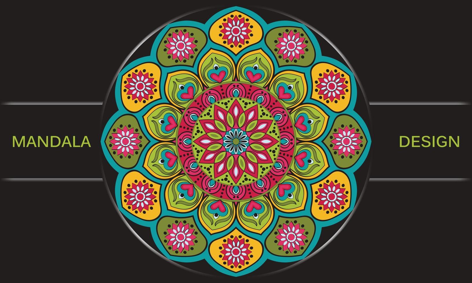 ethnisch Ornament Design. Motiv Mandala Vektor Design.