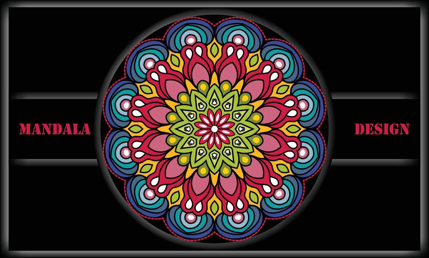 ethnisch Ornament Design. Motiv Mandala Vektor Design.