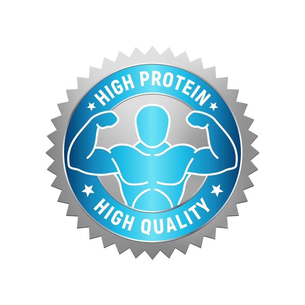 silver- och blå bricka hög protein hög kvalitet vektor