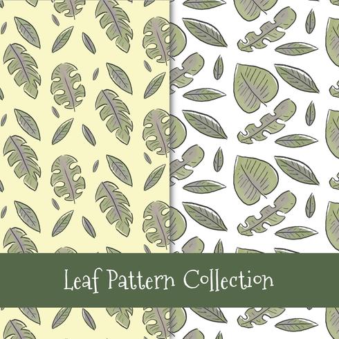 Nette Blätter-Muster-Sammlung vektor