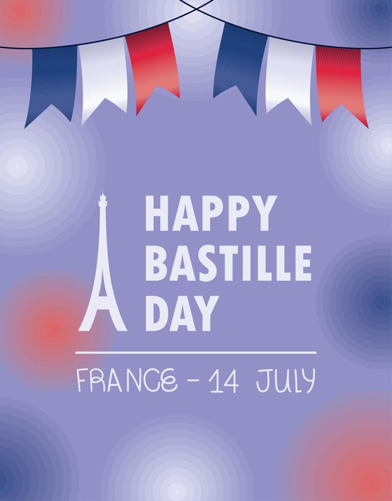 Frankreich Bastille Tag Design vektor