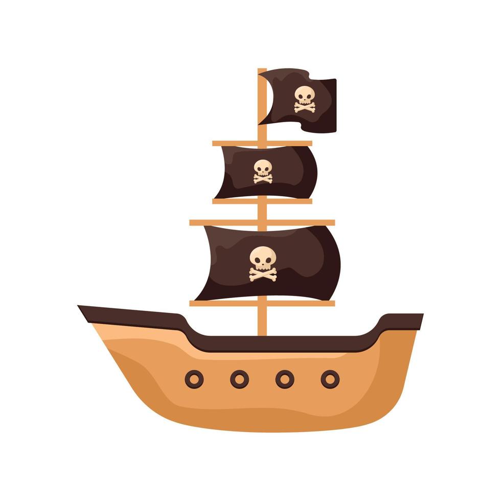 pirat fartyg design vektor
