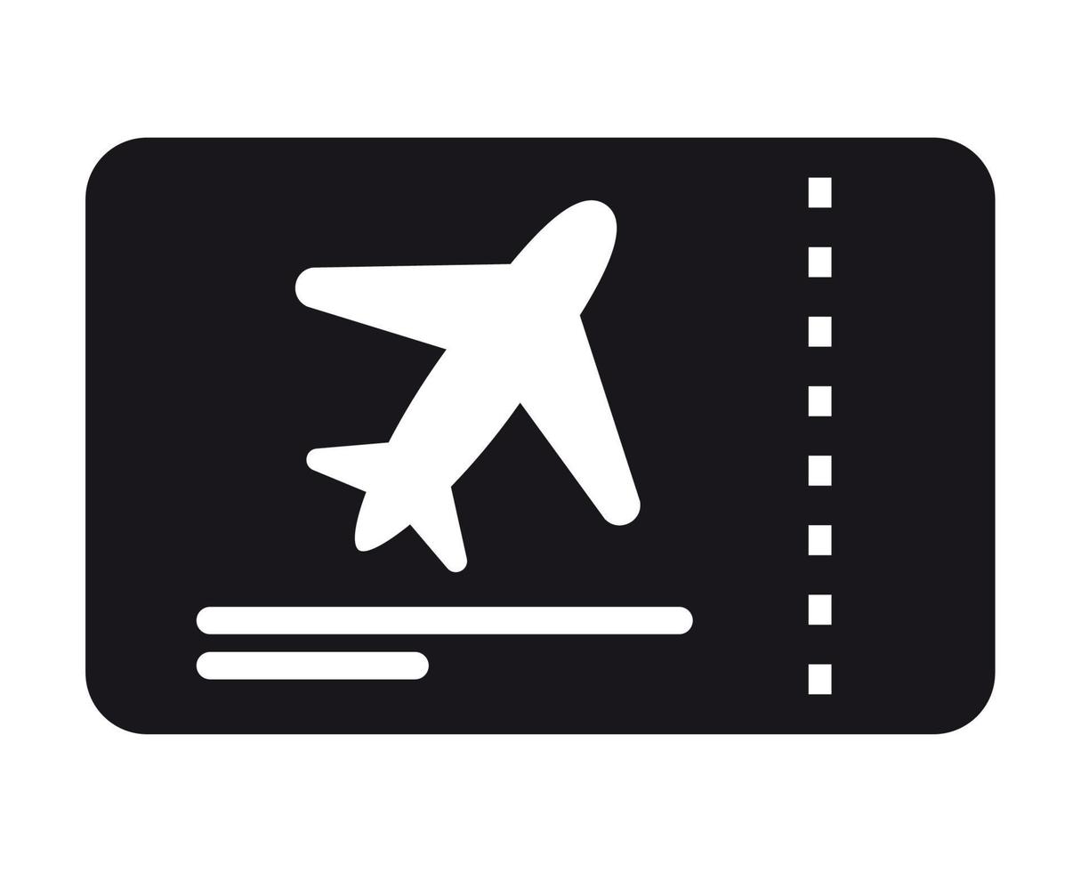 Flughafen Fahrkarte Symbol vektor