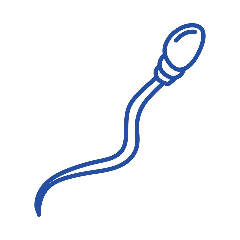 Blau Sperma Design vektor