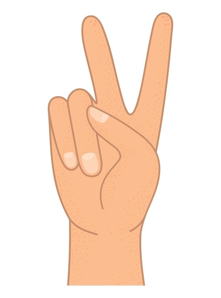 hand håller på med fred symbol vektor