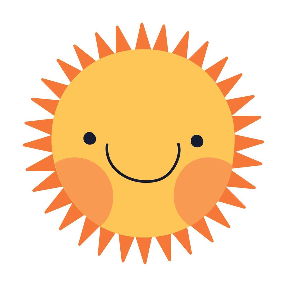 lächelnde Sonnenillustration vektor