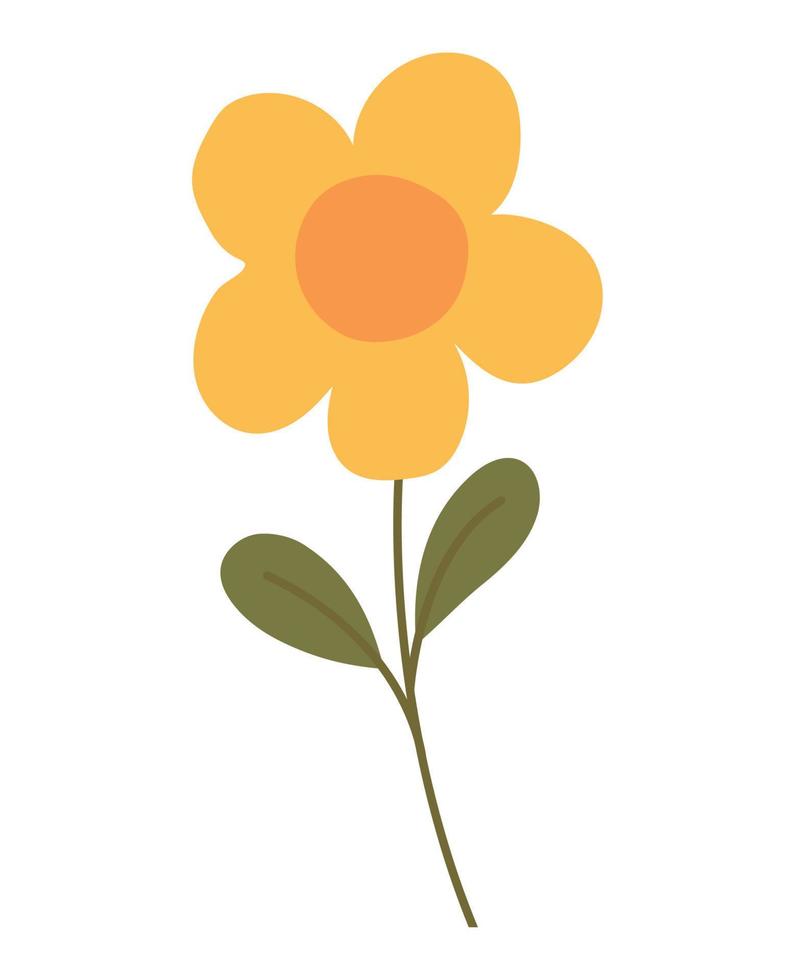 gul blomma design vektor