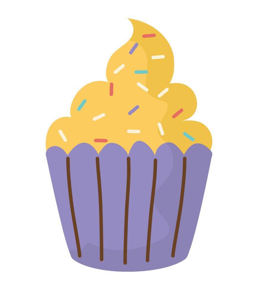 Gelb Cupcake Design vektor