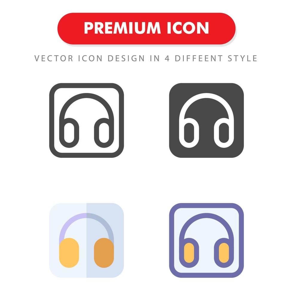 hörlursymbolspaket isolerad på vit bakgrund. för din webbdesign, logotyp, app, ui. vektorgrafikillustration och redigerbar stroke. eps 10. vektor