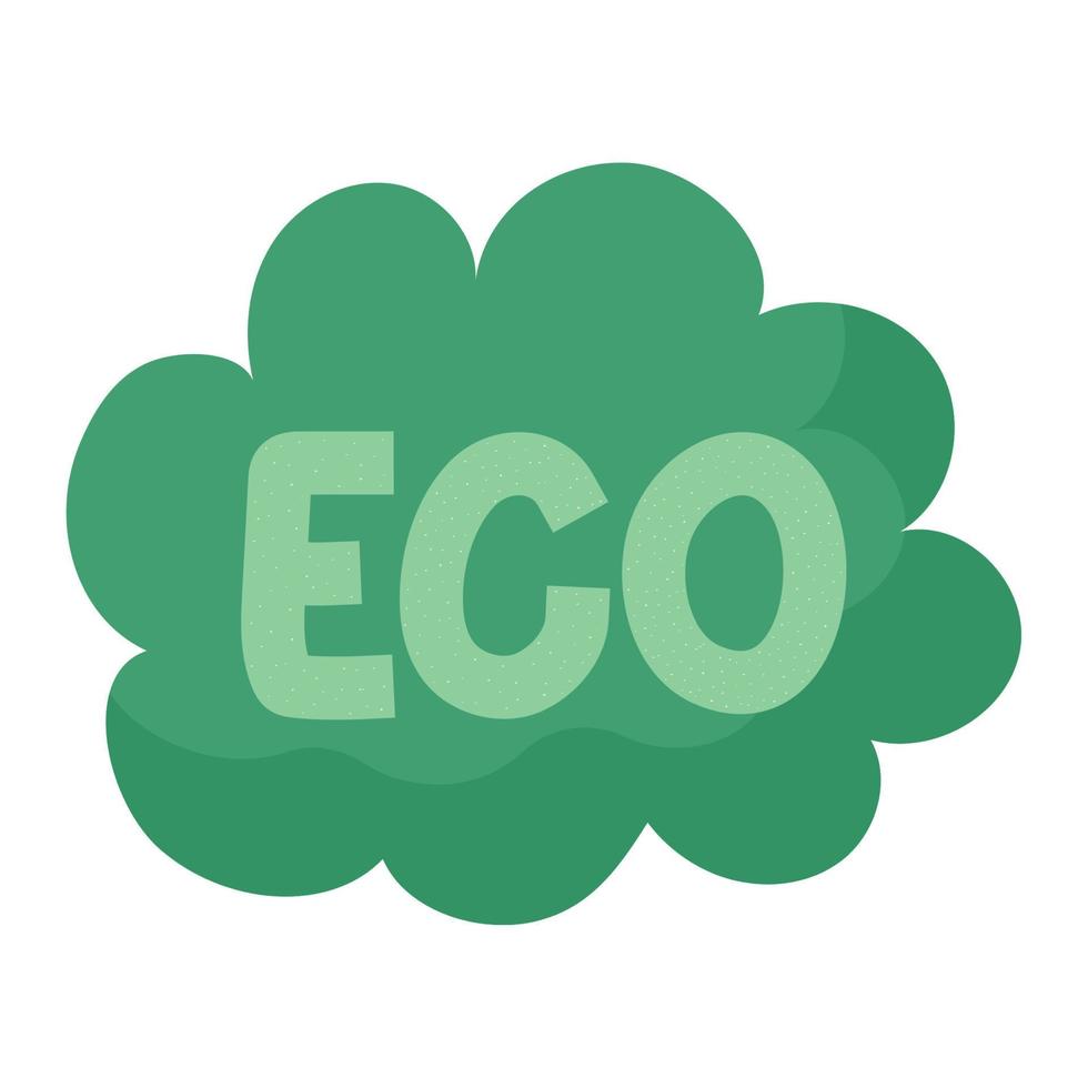 eco text på buske vektor