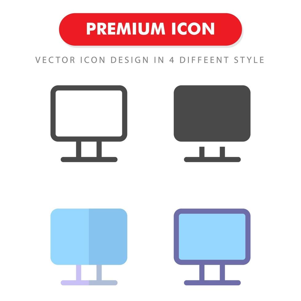 Monitor Icon Pack isoliert auf weißem Hintergrund. für Ihr Website-Design, Logo, App, UI. Vektorgrafiken Illustration und bearbeitbarer Strich. eps 10. vektor