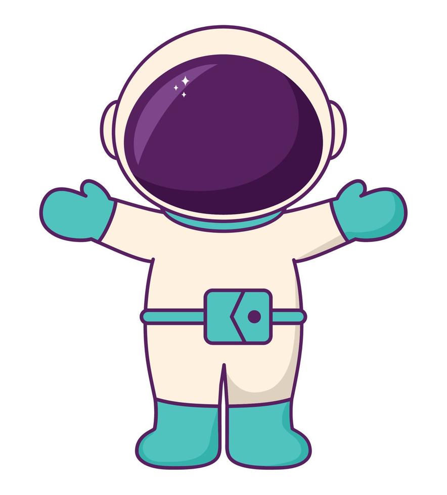 färgad astronaut illustration vektor