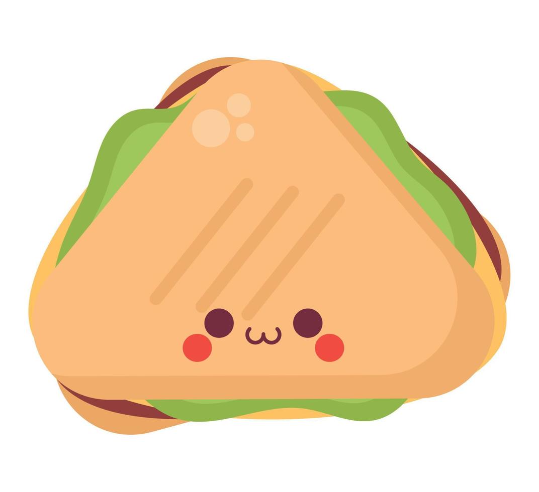 kawaii Sandwich Illustration vektor