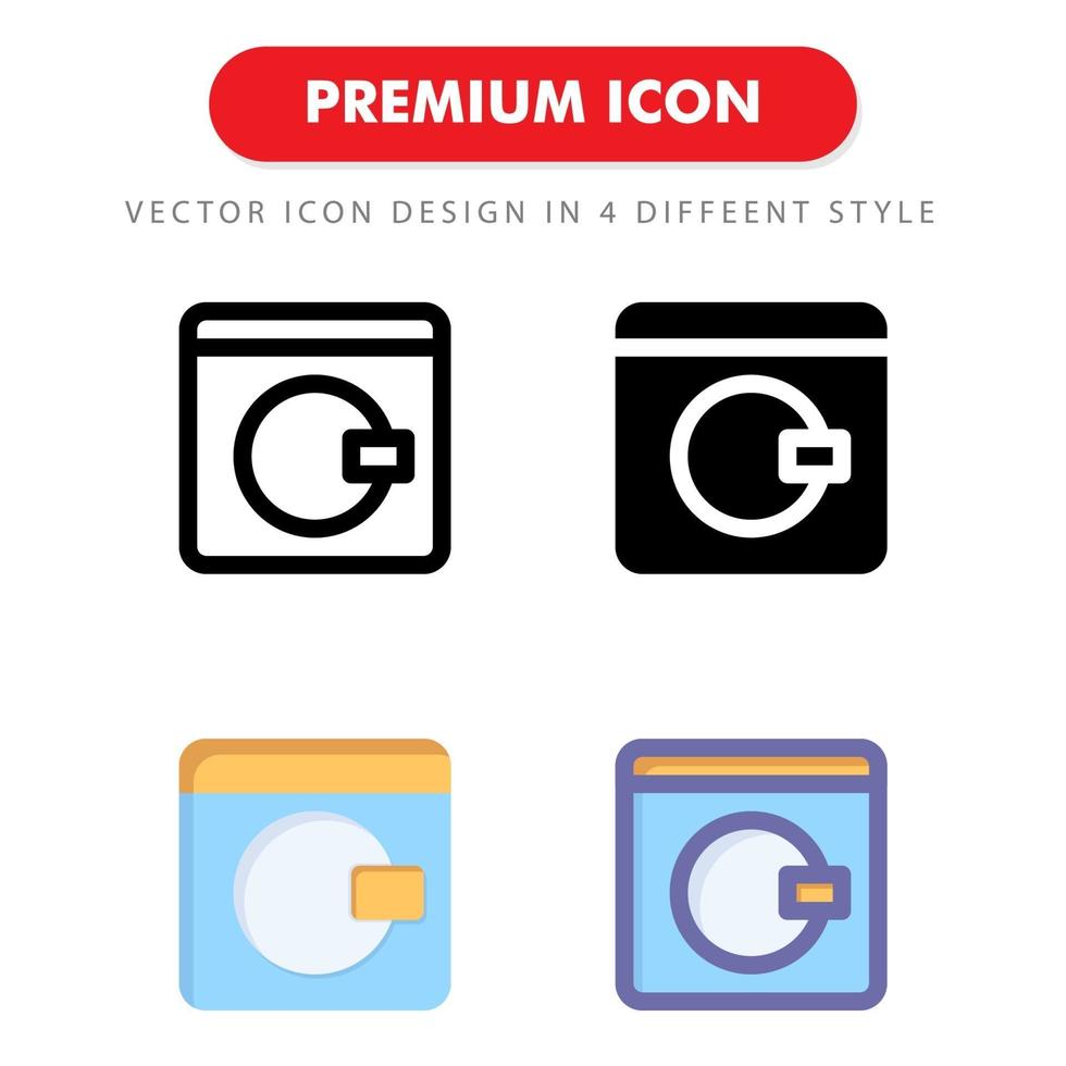tvättmaskin ikon pack isolerad på vit bakgrund. för din webbdesign, logotyp, app, ui. vektorgrafikillustration och redigerbar stroke. eps 10. vektor