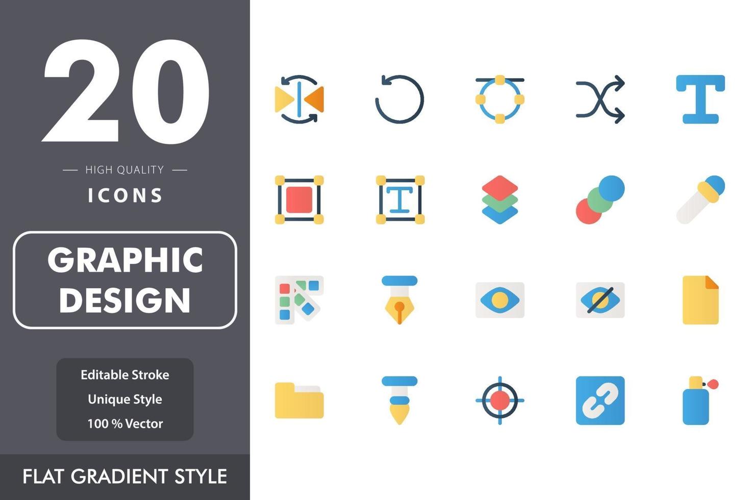 Grafikdesign-Icon-Pack vektor