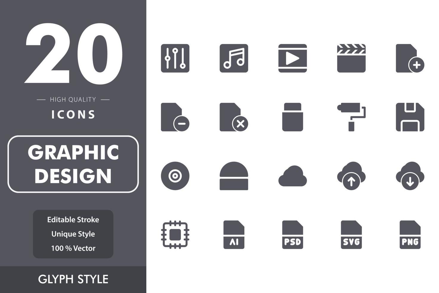 Grafikdesign-Icon-Pack vektor