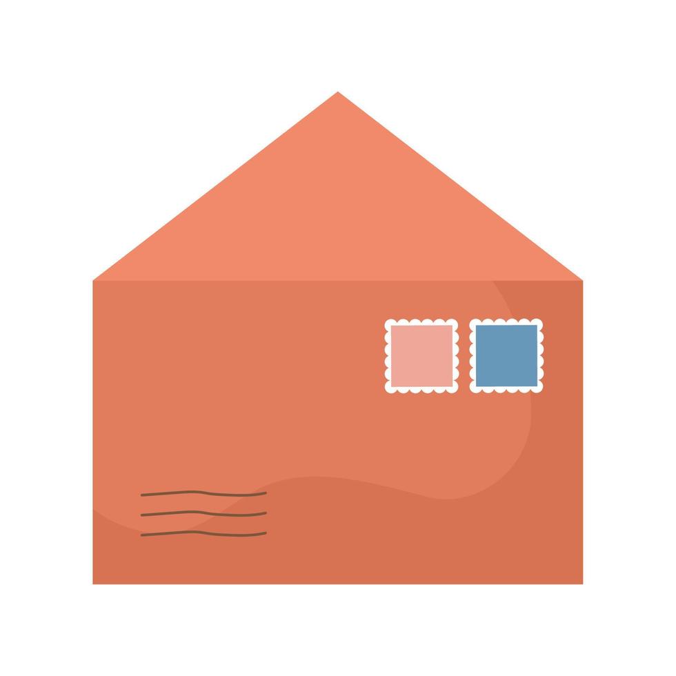 Orange Brief Briefumschlag vektor