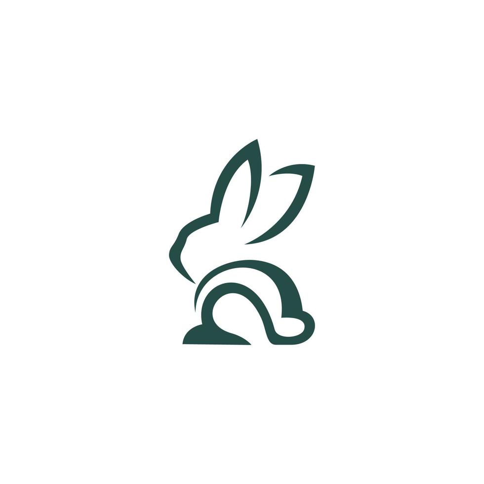 Hase Logo mit das Titel'Logo zum ein Unternehmen namens Kaninchen' vektor