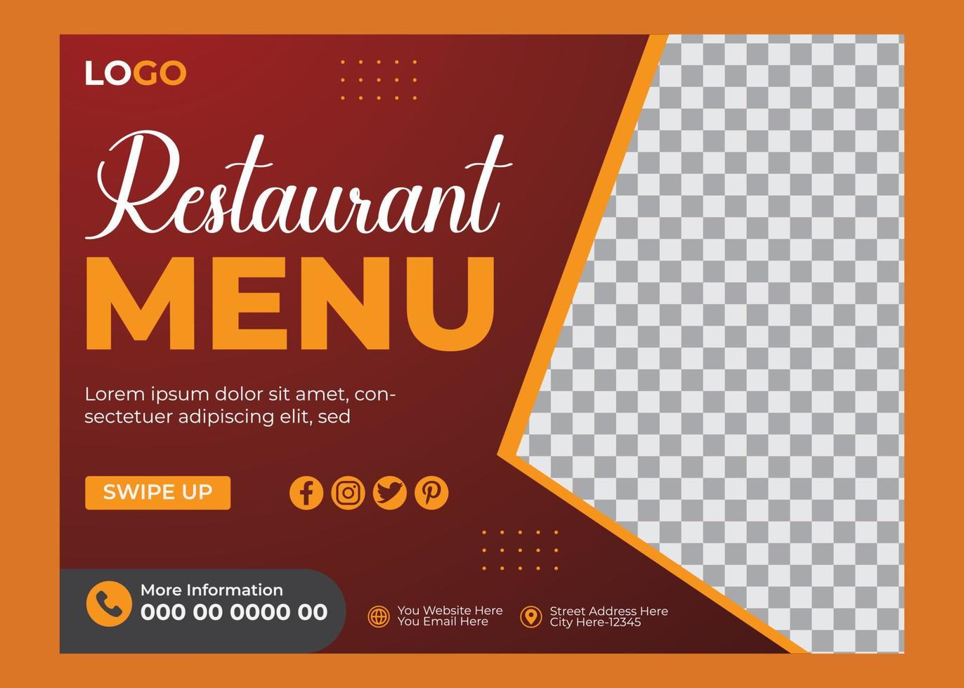 Essen Speisekarte Restaurants Flyer Design vektor