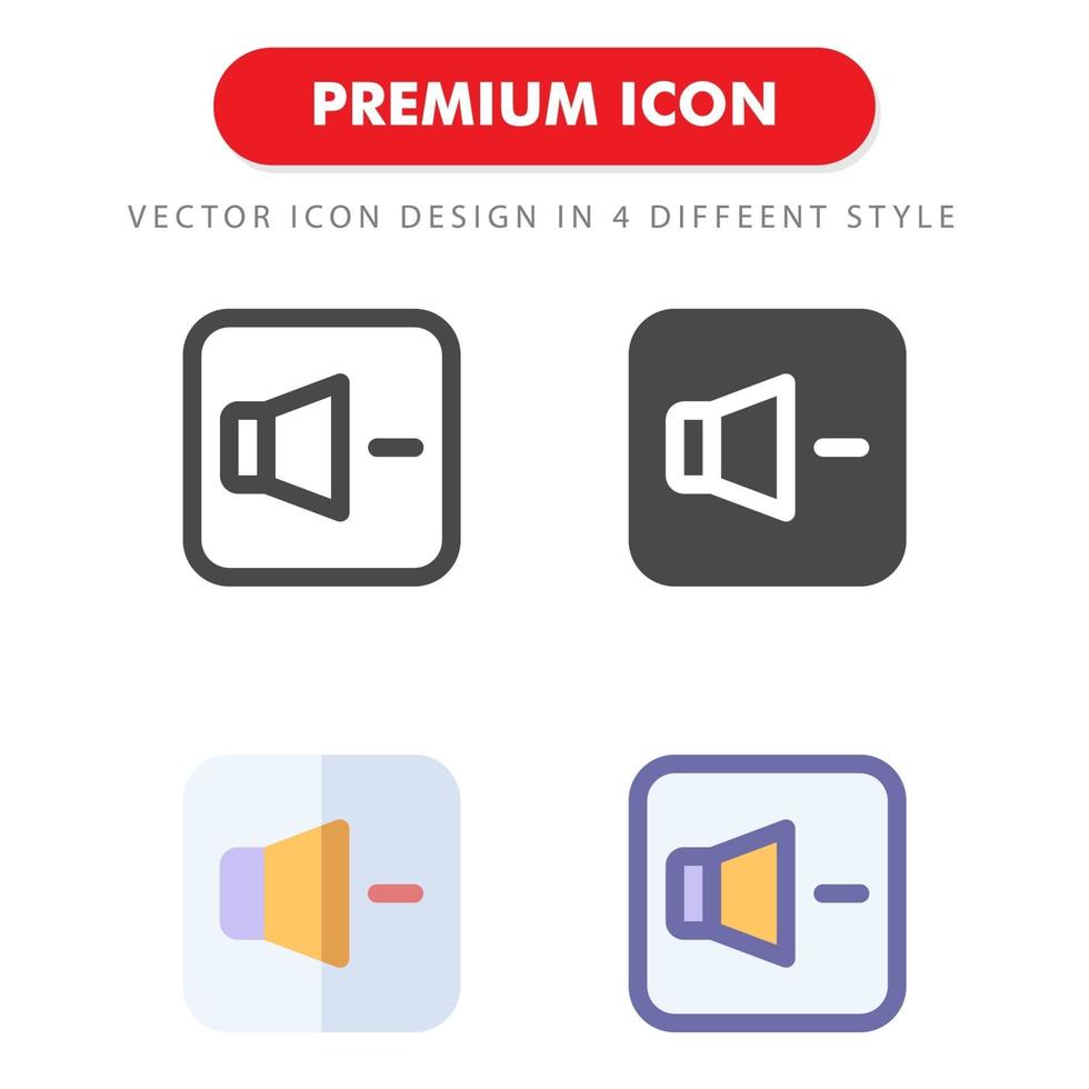 volym ner ikon pack isolerad på vit bakgrund. för din webbdesign, logotyp, app, ui. vektorgrafikillustration och redigerbar stroke. eps 10. vektor