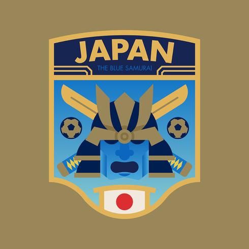 Japan World Cup Fußball-Abzeichen vektor