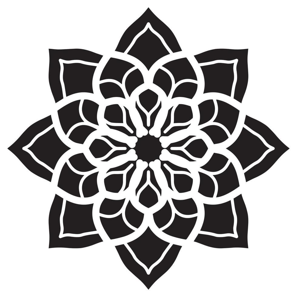 Mandala Muster Schablone abstrakt Blumen- Ornament vektor