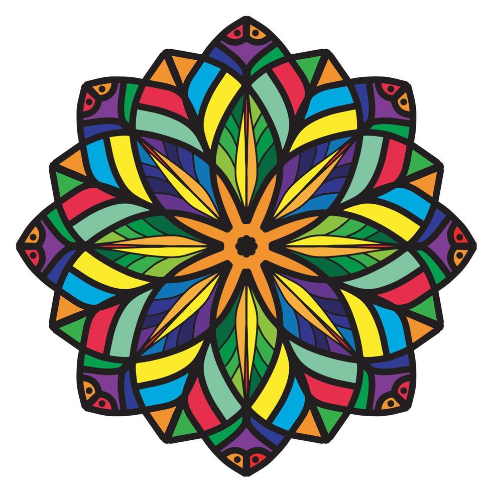 abstrakt Blumen- Ornament Graffiti Mandala Muster vektor