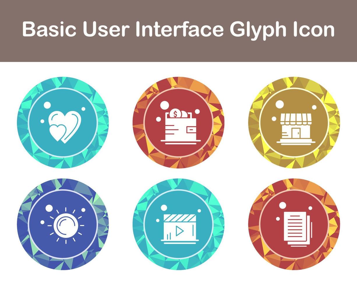 grundläggande användare gränssnitt vektor ikon uppsättning