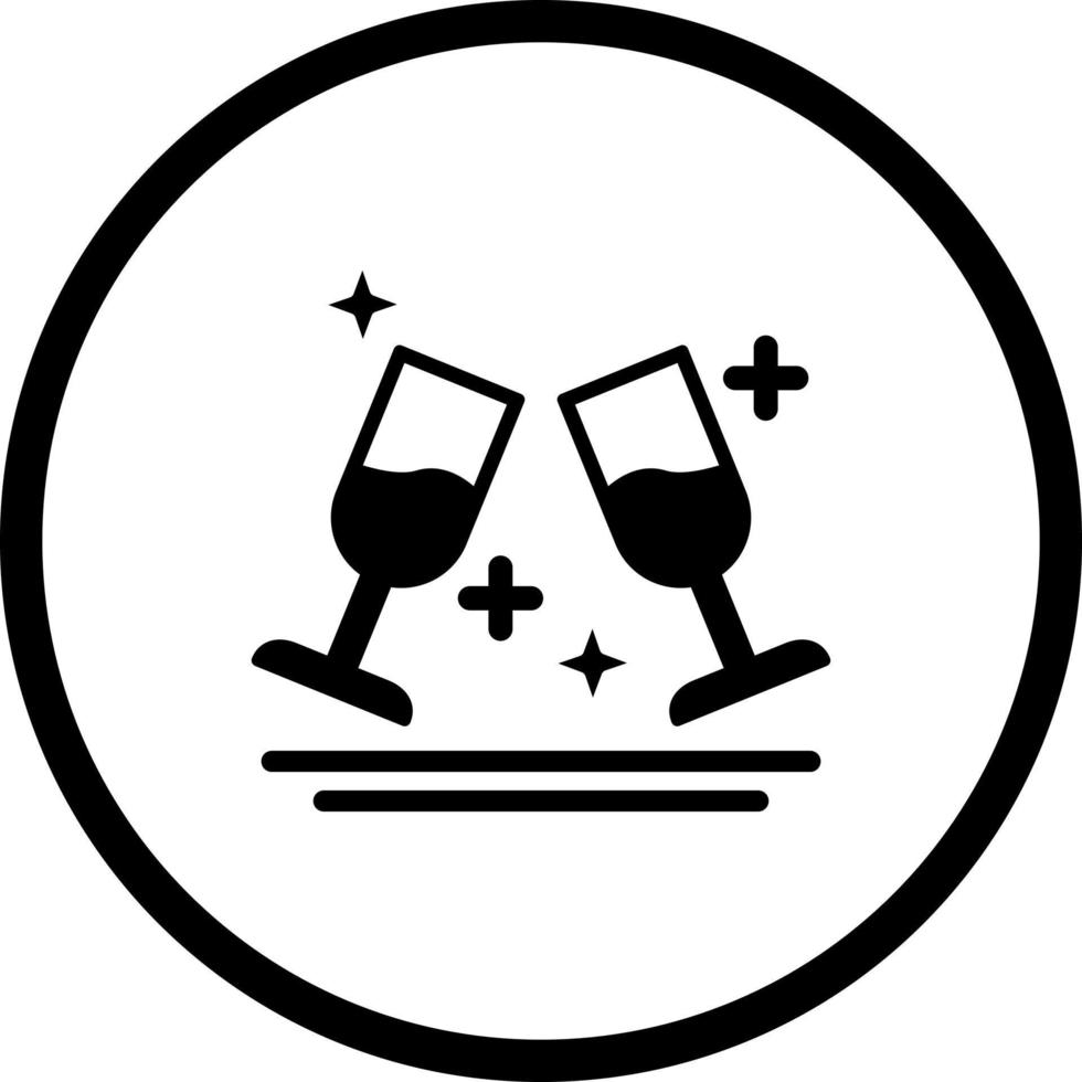 zwei Brille romantisch einzigartig Vektor Symbol