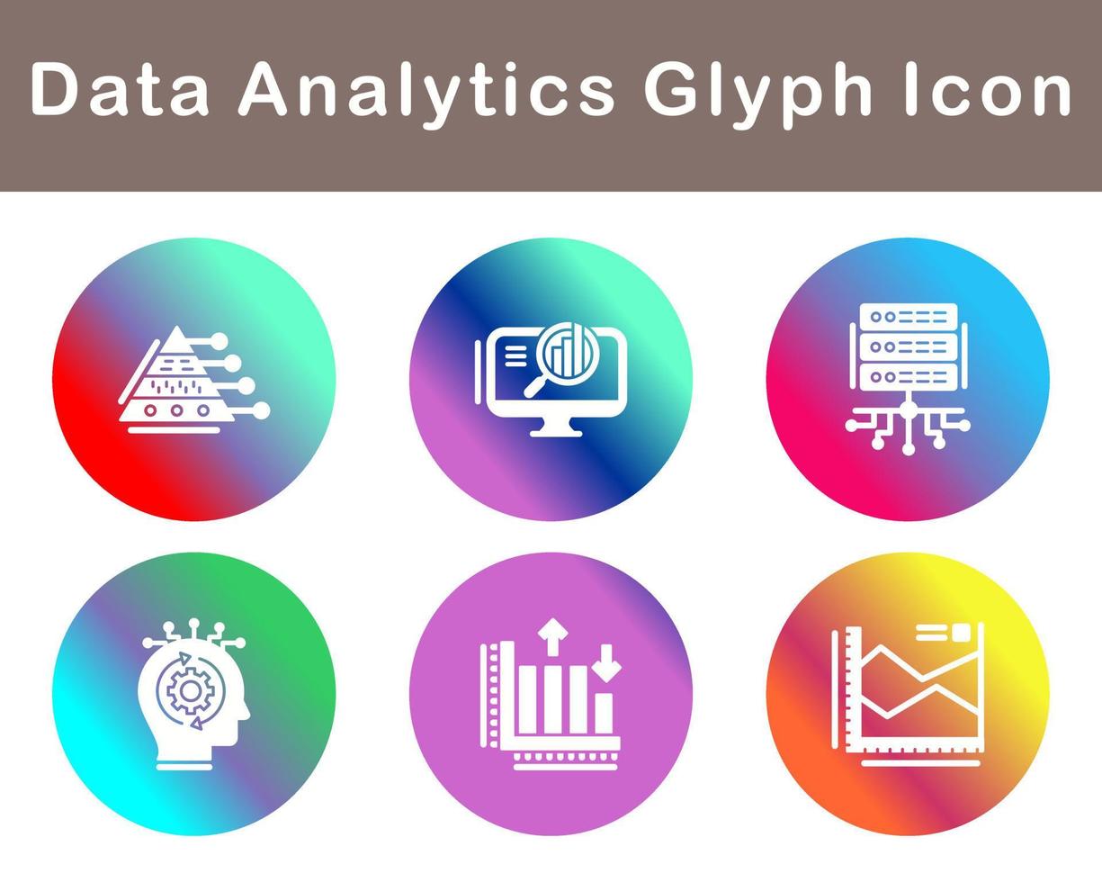 Daten Analytik Vektor Symbol einstellen