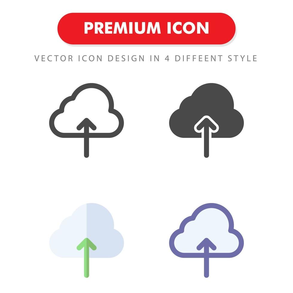 ladda upp ikonpaketet isolerad på vit bakgrund. för din webbdesign, logotyp, app, ui. vektorgrafikillustration och redigerbar stroke. eps 10. vektor