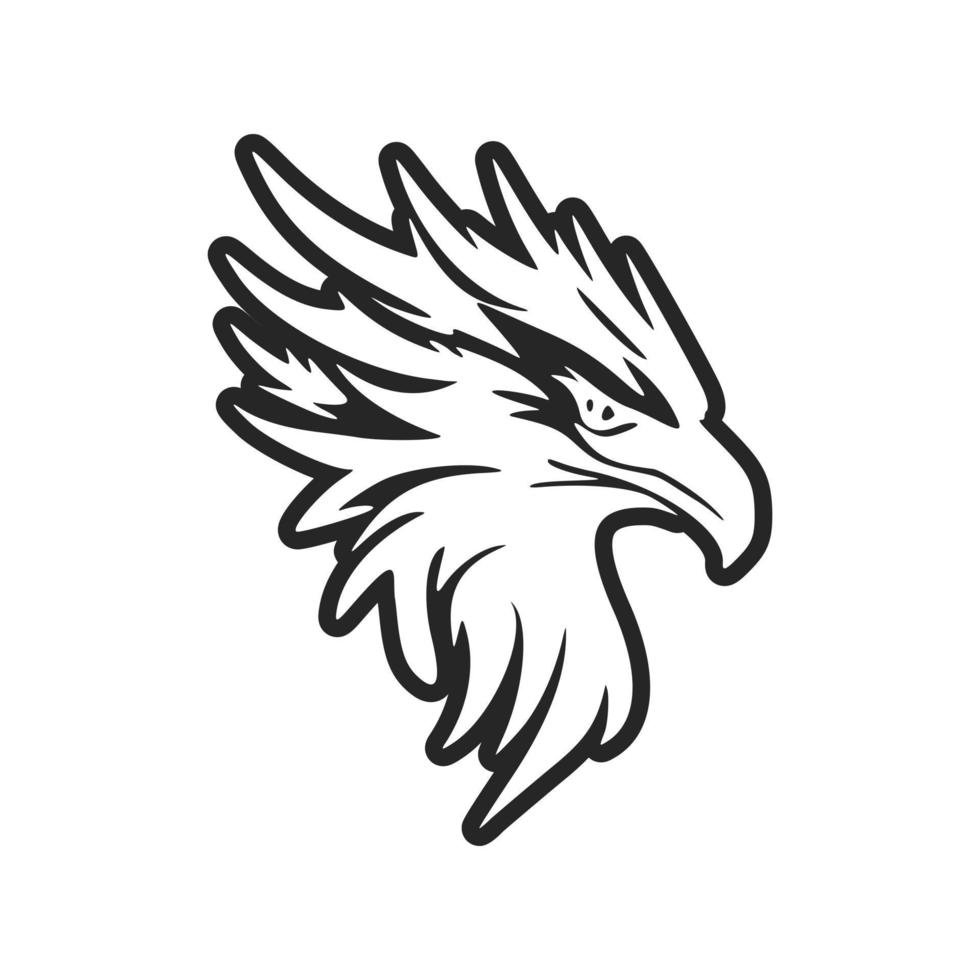 ein Logo mit ein Adler im Schwarz und weiß können Sein vektorisiert. vektor