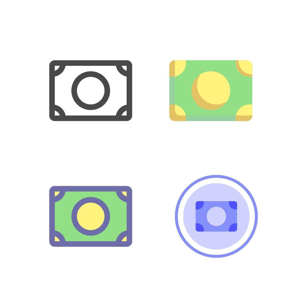 pengar ikon pack isolerad på vit bakgrund. för din webbdesign, logotyp, app, ui. vektorgrafikillustration och redigerbar stroke. eps 10. vektor