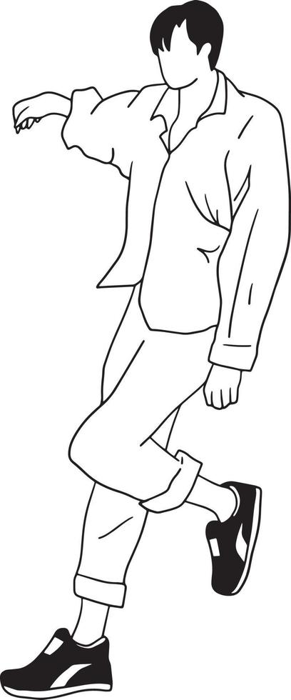 Frau Mode Karikatur Gekritzel kawaii Anime Illustration Clip Art Charakter Zeichnung schön vektor