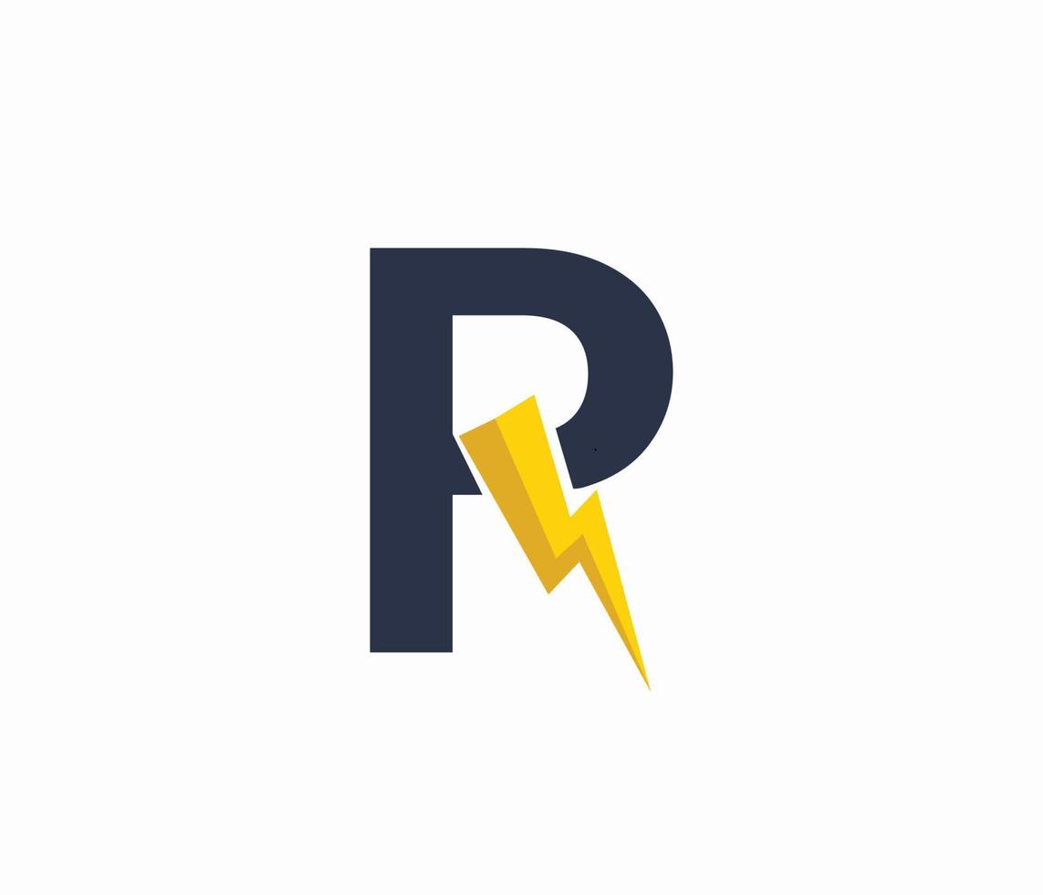 p energi logotyp eller brev p elektrisk logotyp vektor