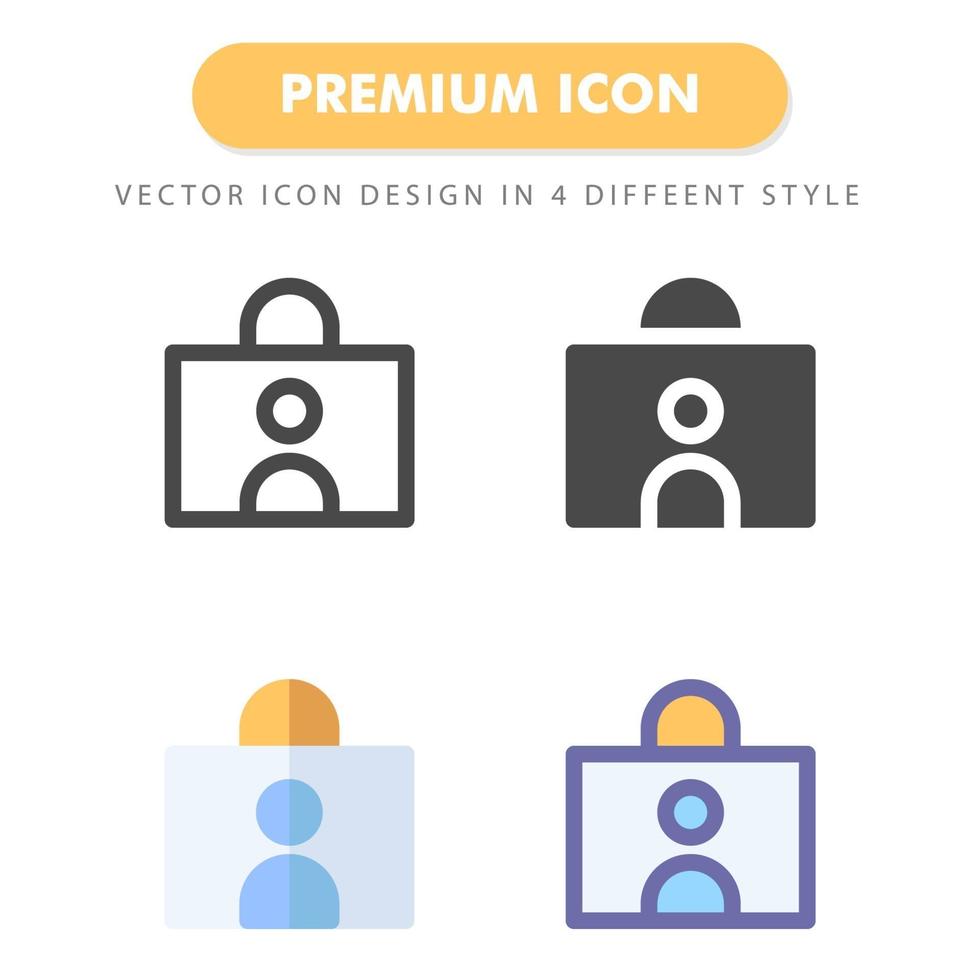 ID-kort ikon pack isolerad på vit bakgrund. för din webbdesign, logotyp, app, ui. vektorgrafikillustration och redigerbar stroke. eps 10. vektor