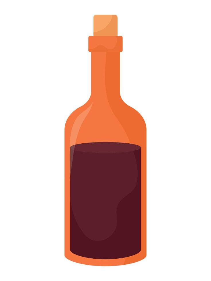 orange vinflaska vektor
