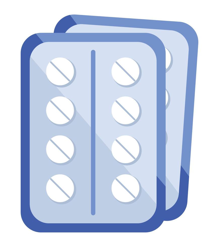 Blau Tabletten Packungen vektor