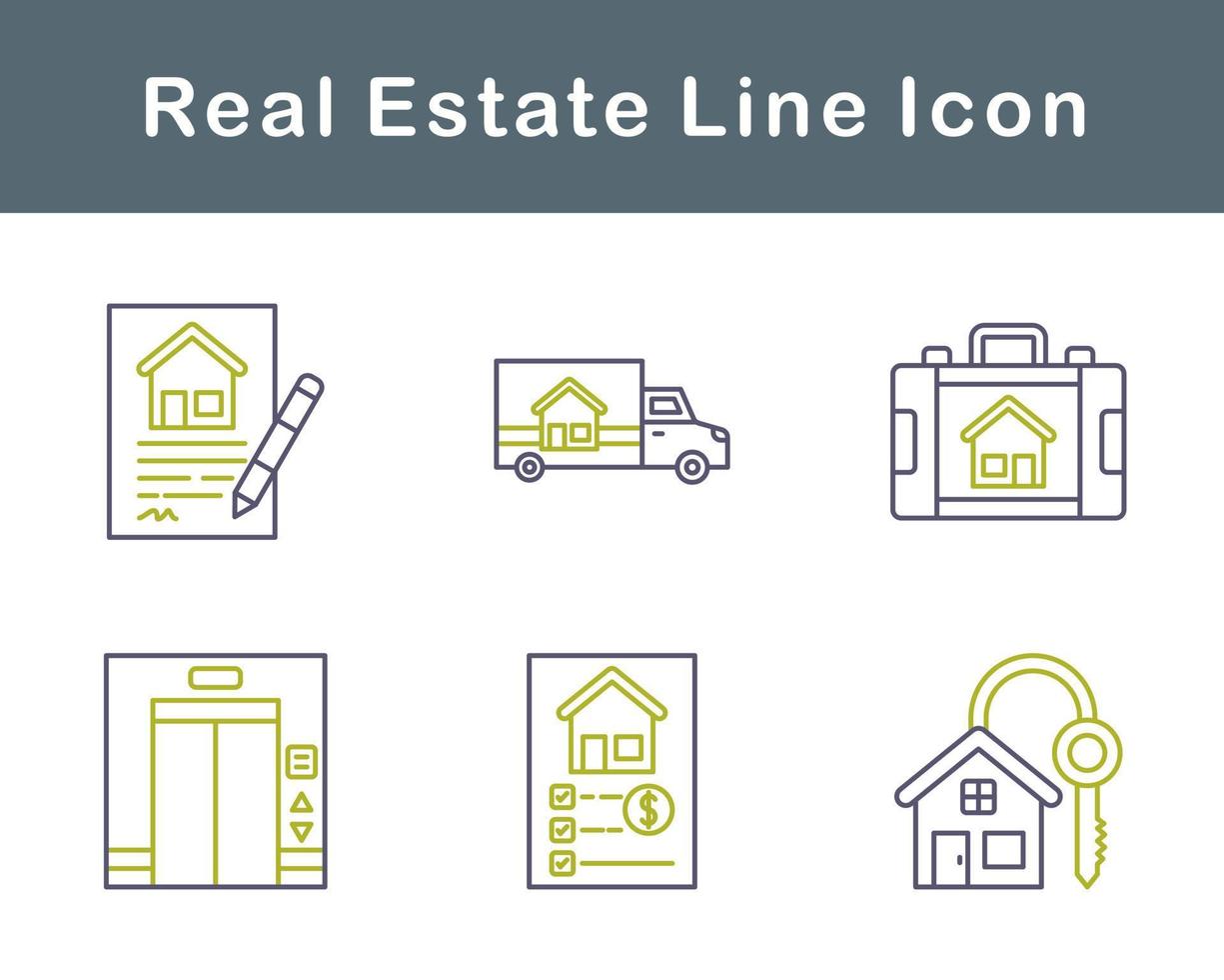 verklig egendom vektor ikon uppsättning