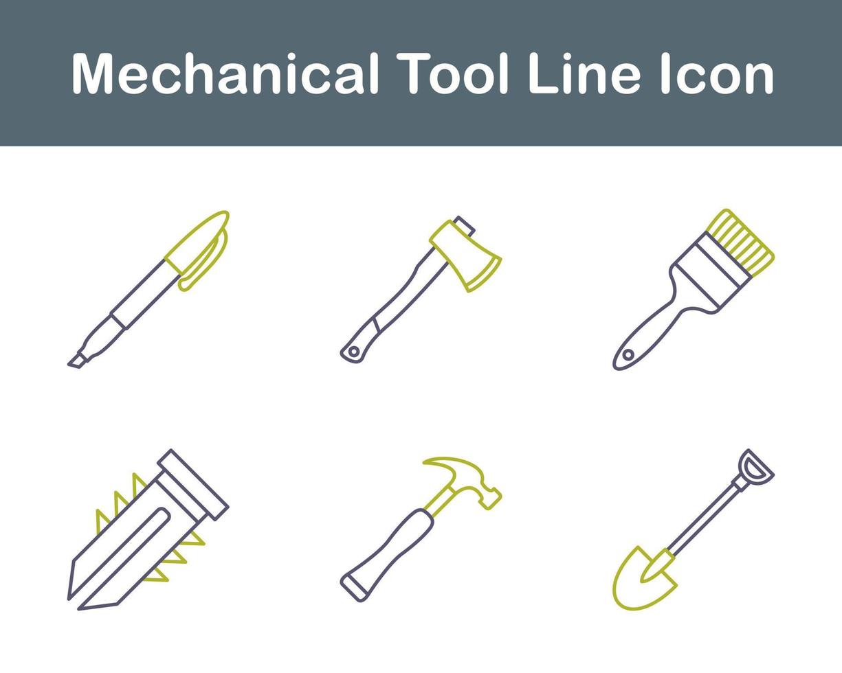 mekanisk verktyg vektor ikon uppsättning