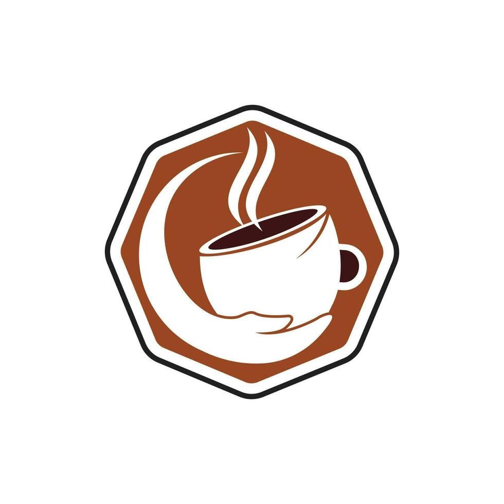 friska kaffe och te vård vektor logotyp design mall.