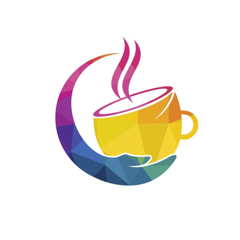 friska kaffe och te vård vektor logotyp design mall.