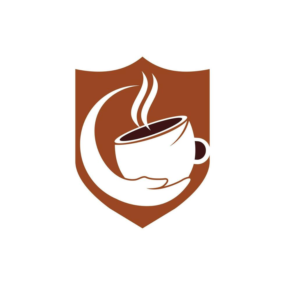 gesund Kaffee und Tee Pflege Vektor Logo Design Vorlage.