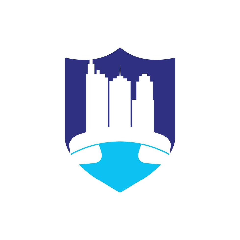 City Call Vektor-Logo-Design-Vorlage. Telefonstadt-Logo entwirft Konzept. vektor