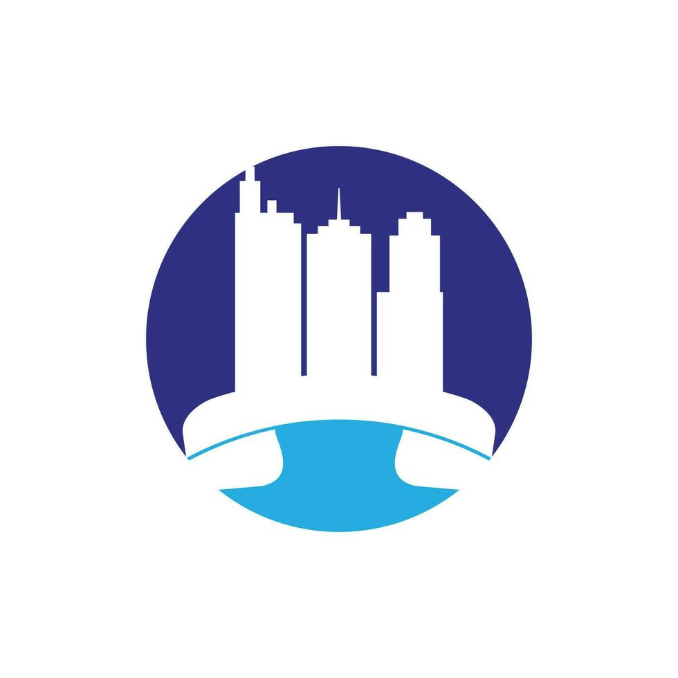 City Call Vektor-Logo-Design-Vorlage. Telefonstadt-Logo entwirft Konzept. vektor
